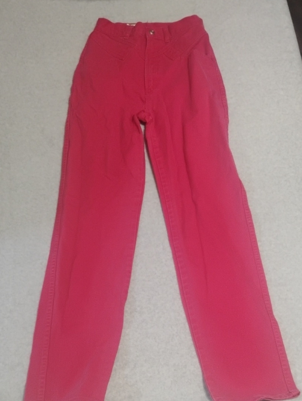 High-Rise Women's Jeans in Bright Red